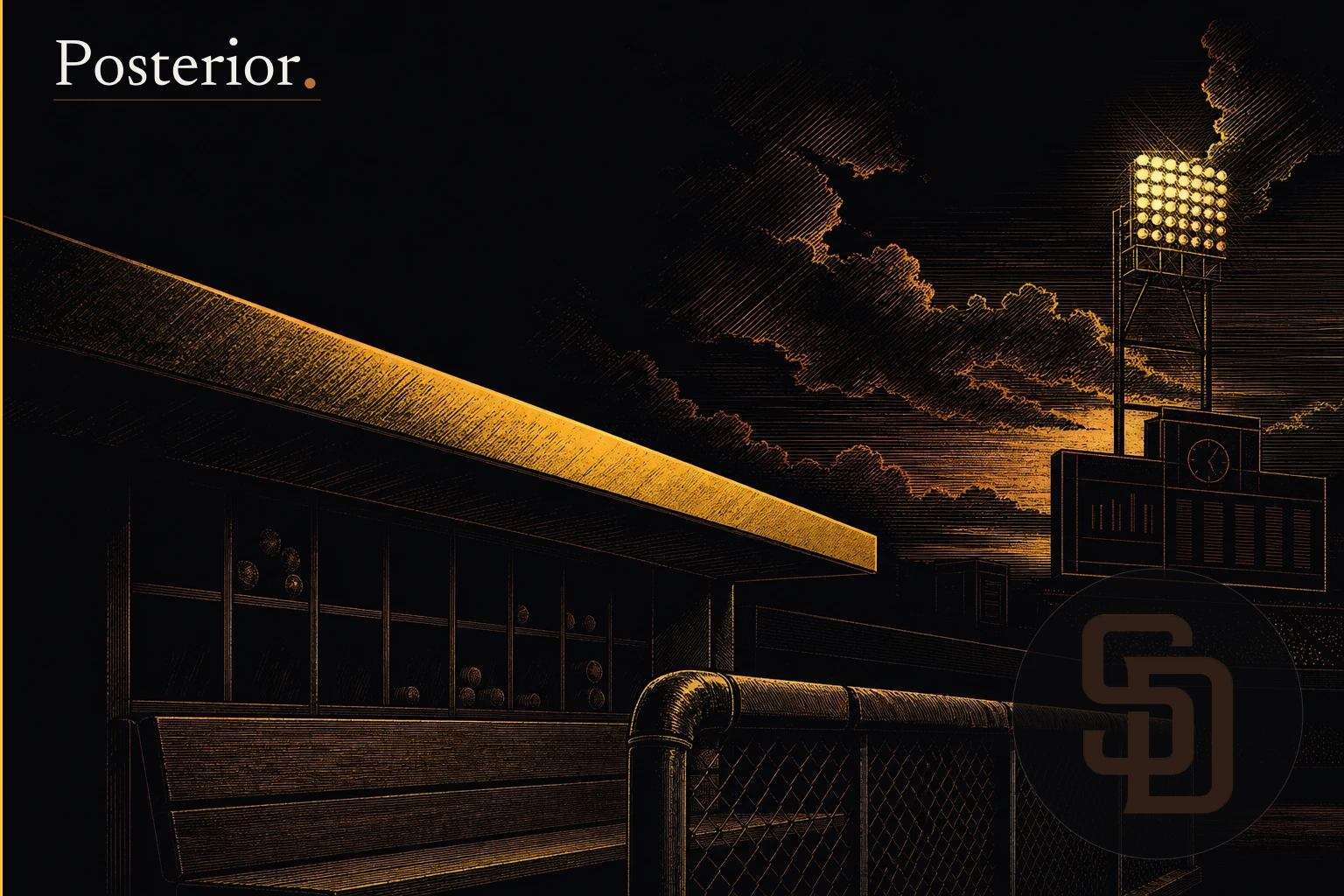 Posterior generated visual for San Diego Padres: Padres Acknowledge Rain Conditions at Game