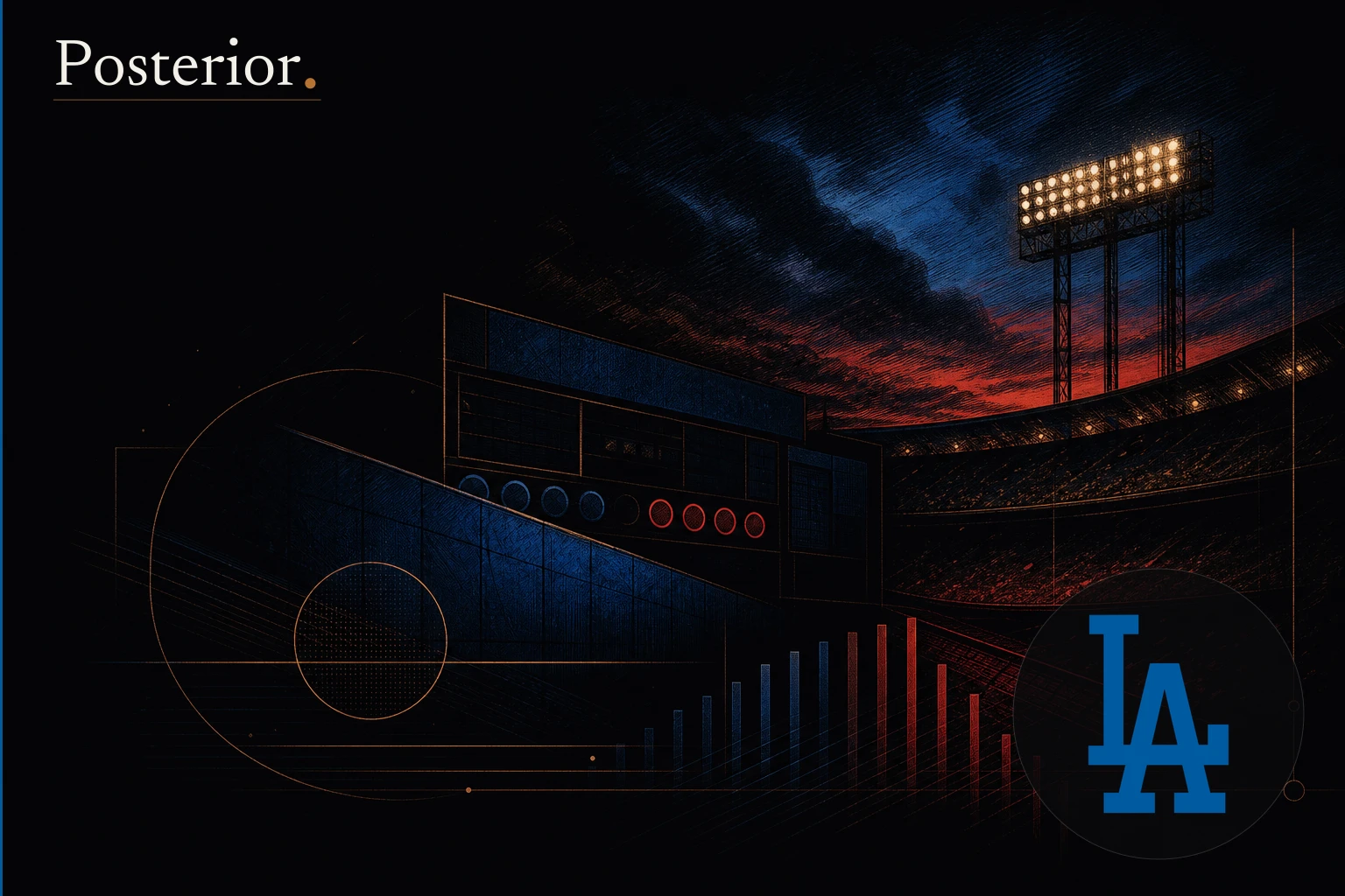 Posterior generated visual for Los Angeles Dodgers: Sasaki struggles through 3 innings as Dodgers rally past Padres